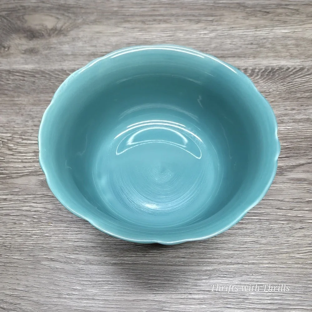 Pioneer Woman Lace Cowgirl Stoneware - Teal -‎ Replacement Bowl